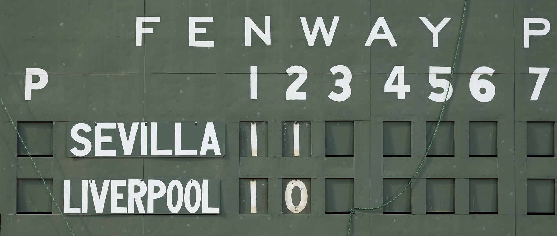 Partial Scoreboard from Fenway Park