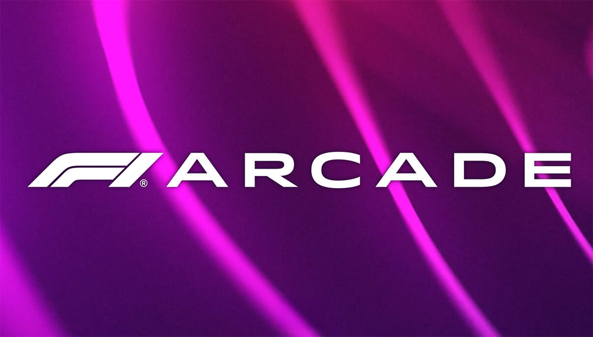 F1 Arcade logo on modern background